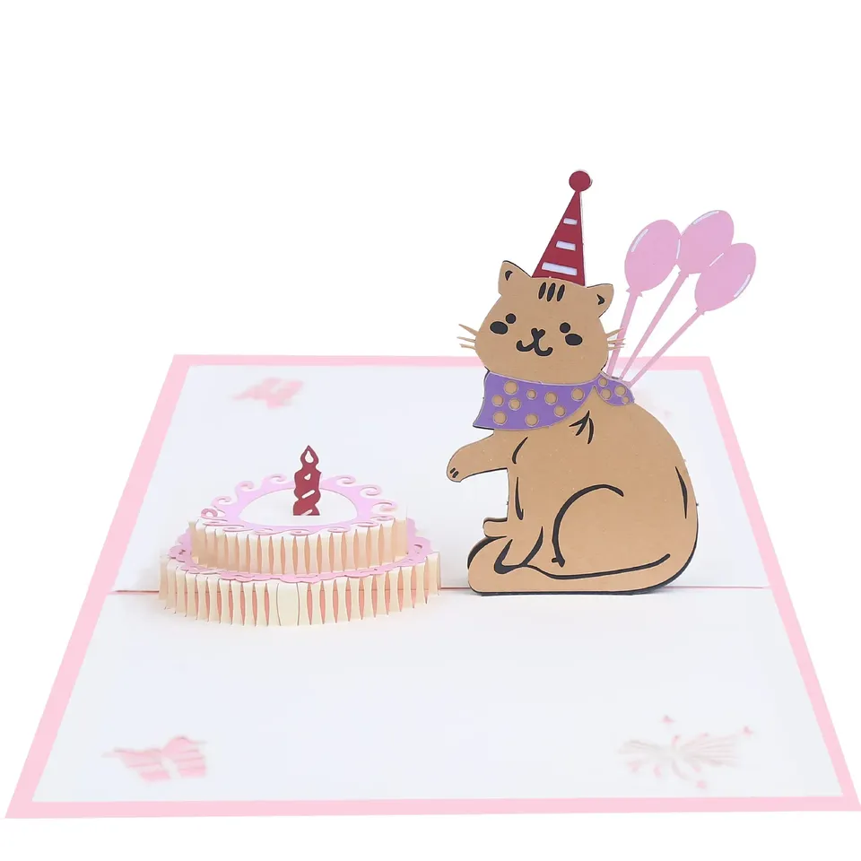 

3D открытка с котом