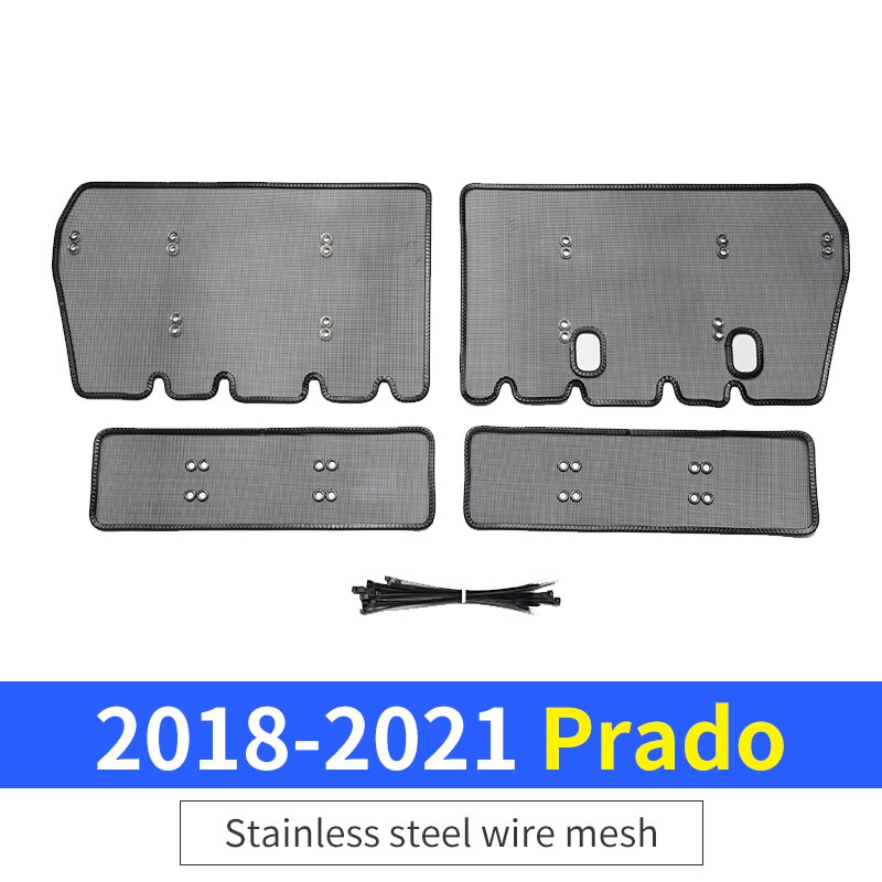 

2003-2021 для Toyota Land Cruiser Prado 150 120 Lc150 Lc120 Fj150 Fj120, аксессуары, решетка для защиты от москитов, формовочный Стайлинг Передний бампер, воздухозаборная решетка из нержавеющей стали, 2020 2019 2018