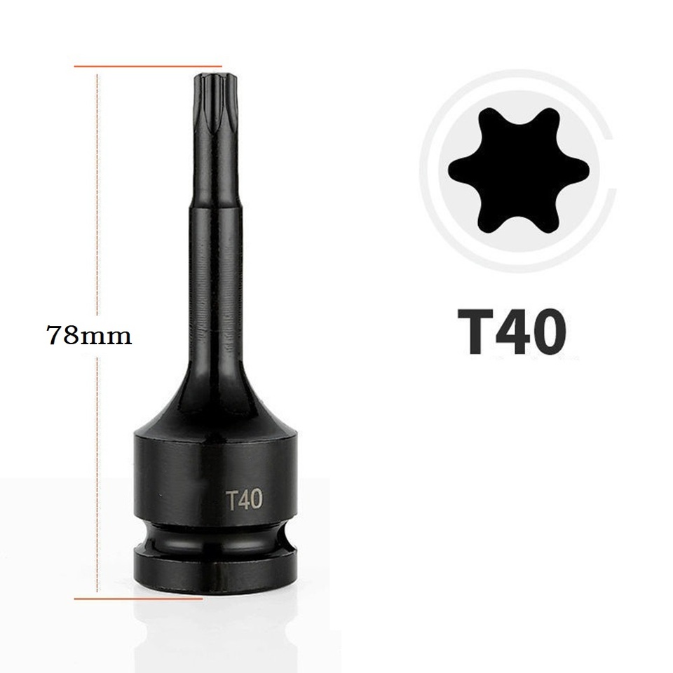 

1 шт. торцевые биты Torx, 1/2 дюйма, адаптер для головки привода, биты для отверток T20 T25 T27 T30 T35 T40 T45 T50 T55 T60 T70 T80 Series