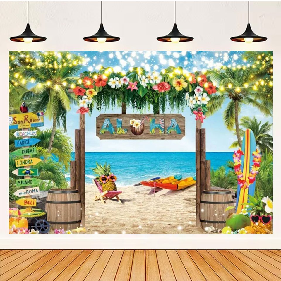 

Виниловый фон для фотосессии "Aloha"