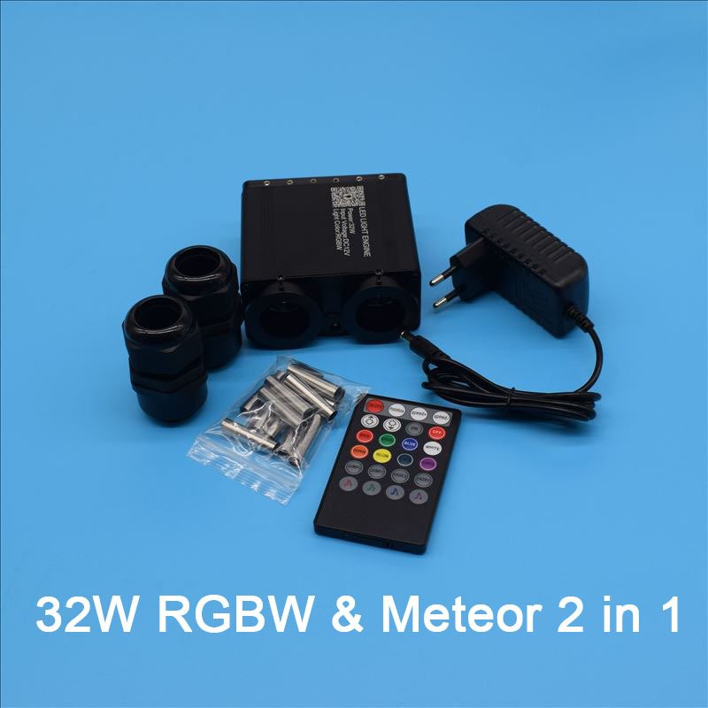 

Приложение Bluetooth16W 32W Светодиодный светильник двигателя DC12V RGBW Светодиодный оптоволоконный светильник + 6W Свет двигателя съемки звезды для автомобиля Домашняя звезда Starry