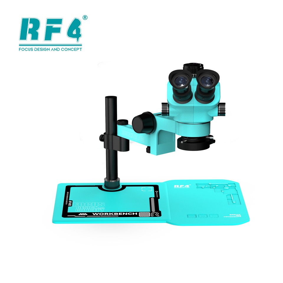 

RF47050PRO-FO19 Многофункциональный силиконовый встроенный металлический микроскоп, ремонт мобильных телефонов, триокулярный стереомикроскоп с 6 зумами