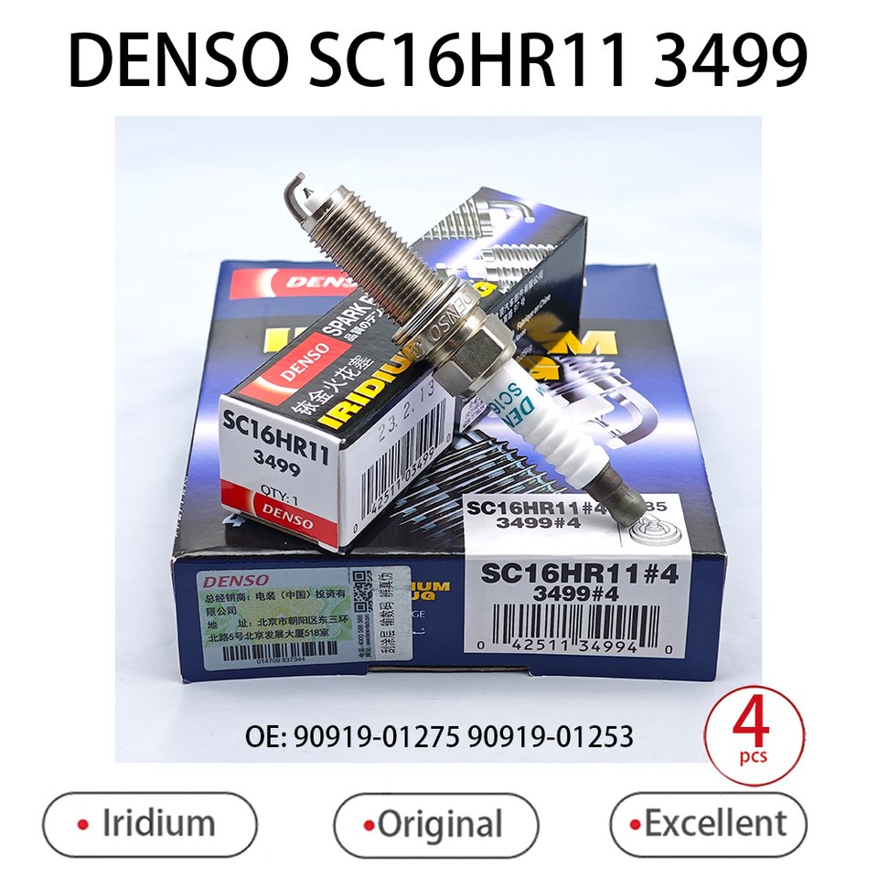 

Оригинальная иридиевая свеча зажигания DENSO SC16HR11 3499, приспособлена к Toyota olśniewająca Corolla, двухмоторная Vios OEM 90919-01275 90919-01253