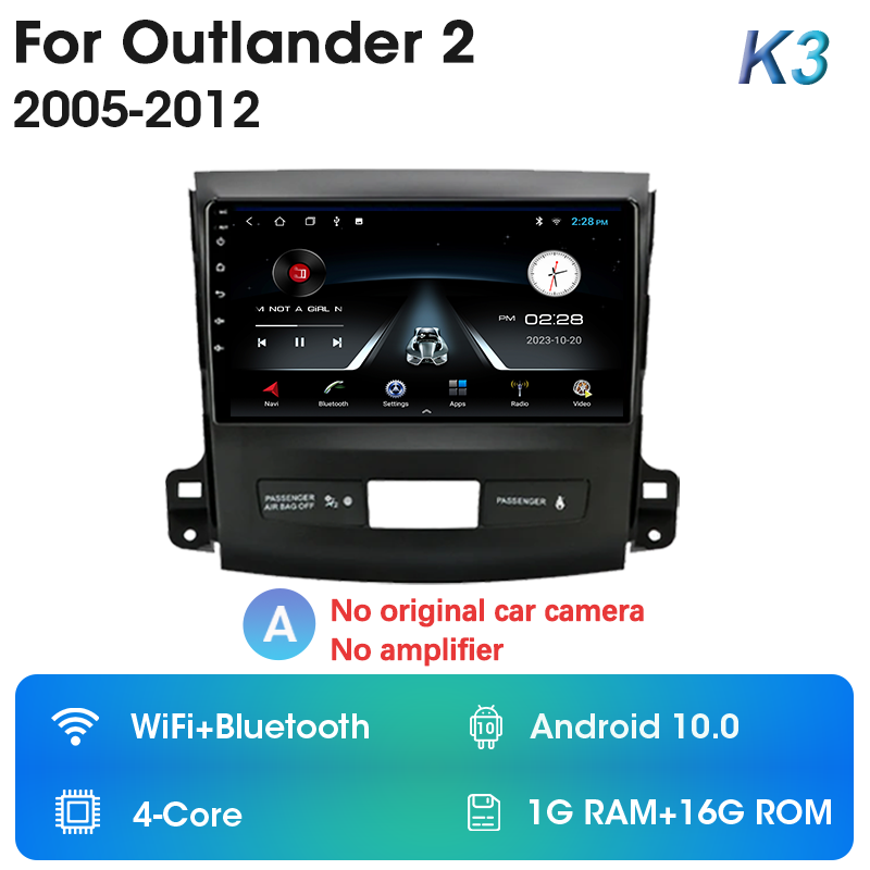 

Автомагнитола 2 Din Android 12 для Mitsubishi Outlander Xl 2 2005-2012, мультимедийный видеоплеер с GPS-навигацией, стерео, Wi-Fi, 4G