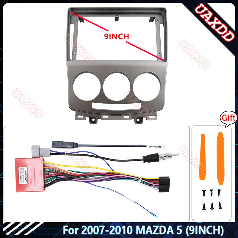 

9-дюймовый автомобильный радиоприемник для MAZDA 5 2007-2010, Android, стерео, аудио экран, мультимедийный видеоплеер, кабели навигации, жгут, рамка