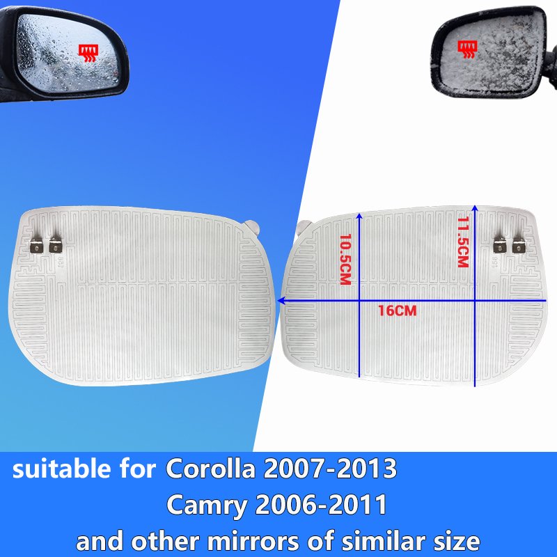 

Для Toyota Corolla 2007 2008 2009 2010 2012 2013 г., зеркало заднего вида, грелка, 12 В постоянного тока, быстрый нагрев, для удаления дождя/мортизатора/запотеварения