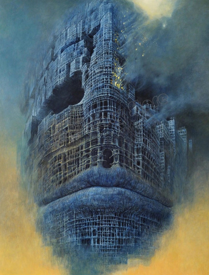 

Печать На Холсте Zdzislaw Beksinski-современный Стиль, Сюрреализм, Настенный Художественный Постер Для Гостиной, Домашний Декор