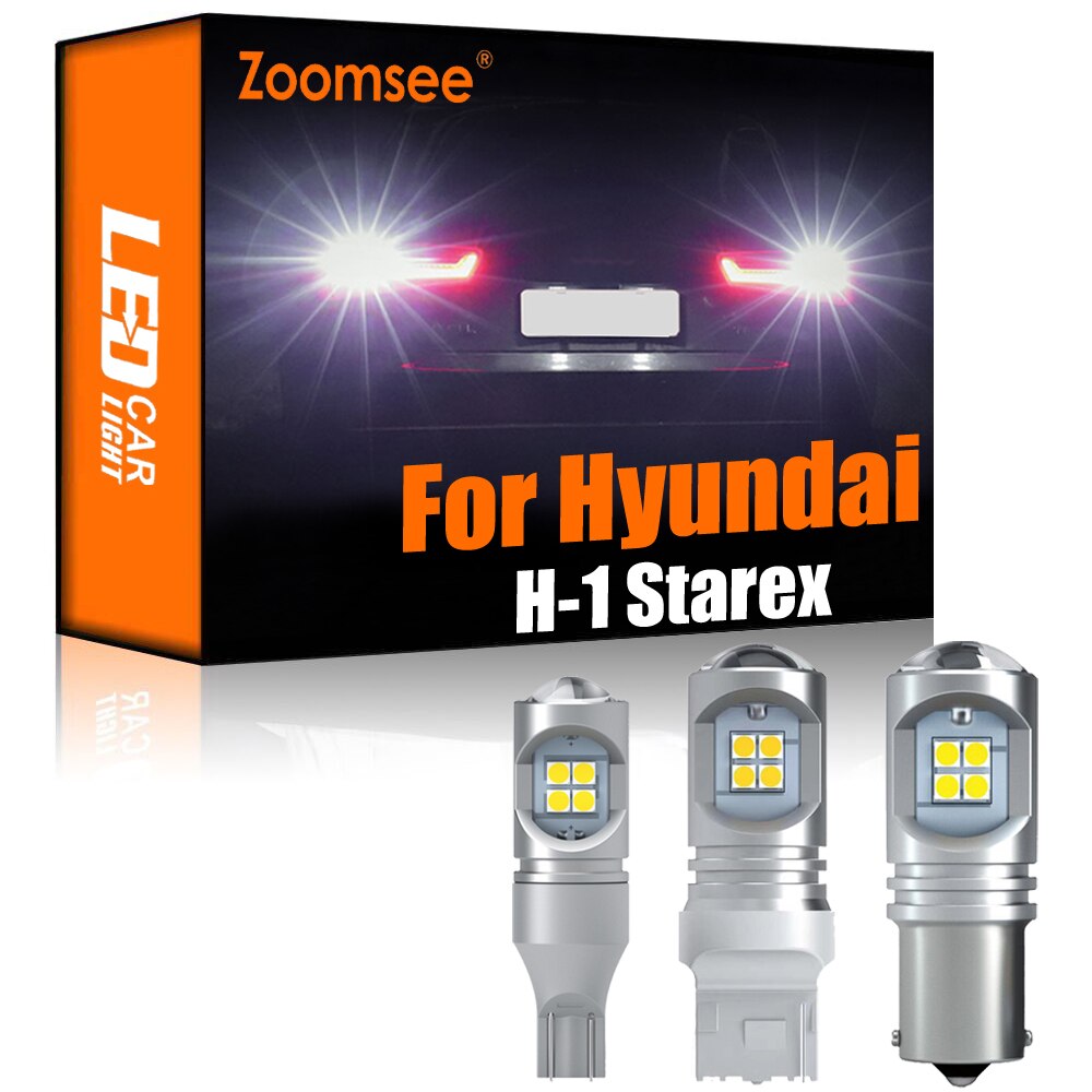 

Zoomsee; Комплект из 2 предметов, белая обратный светодиодный для Hyundai H-1 H1 Starex Grand Starex i800 1997-2015 Canbus внешний резервный светильник хвост лампы комплект