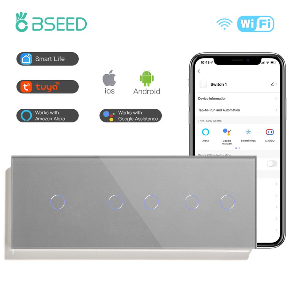 

Сенсорные переключатели BSEED Wi-Fi 2 клавиши