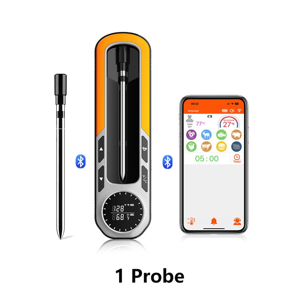 

Беспроводной Bluetooth термометр для мяса