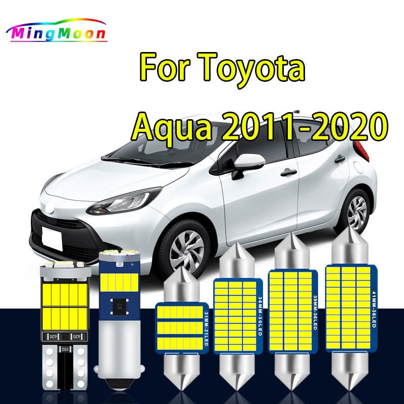 

10 шт., Автомобильные светодиодные лампы для Toyota Aqua 2011 2012 2013-2014