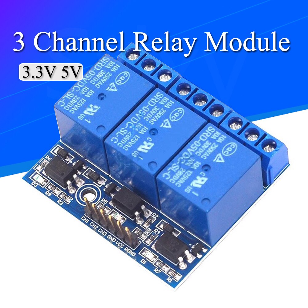 

Stlxy 3.3V 5V 3-канальный релейный модуль с оптронной изоляцией