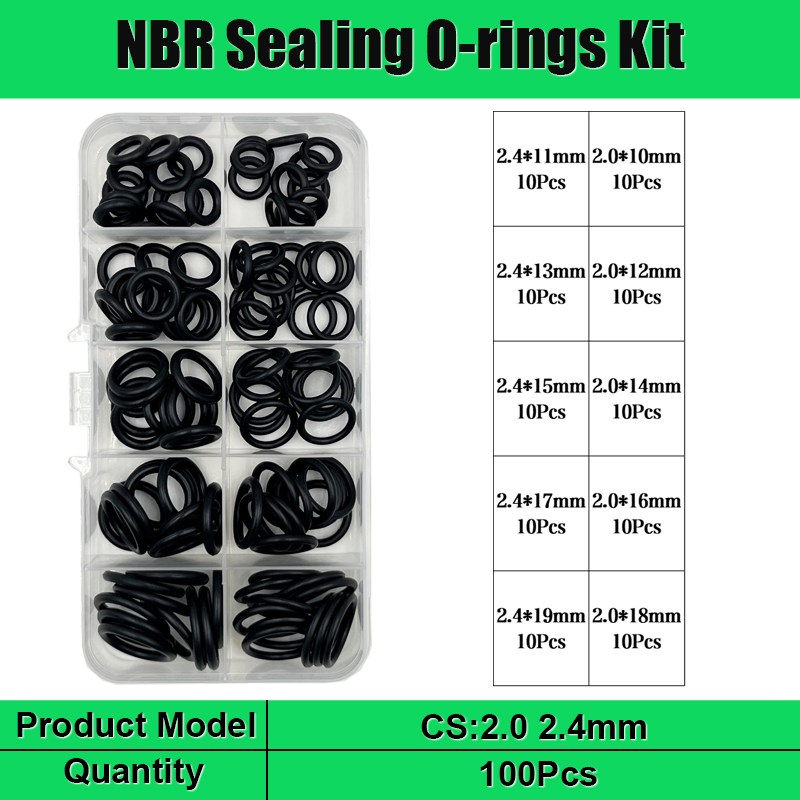 

Комплект уплотнительных колец Oring из силикона CS 1.0 1.5 2.0 2.4 3.0mm