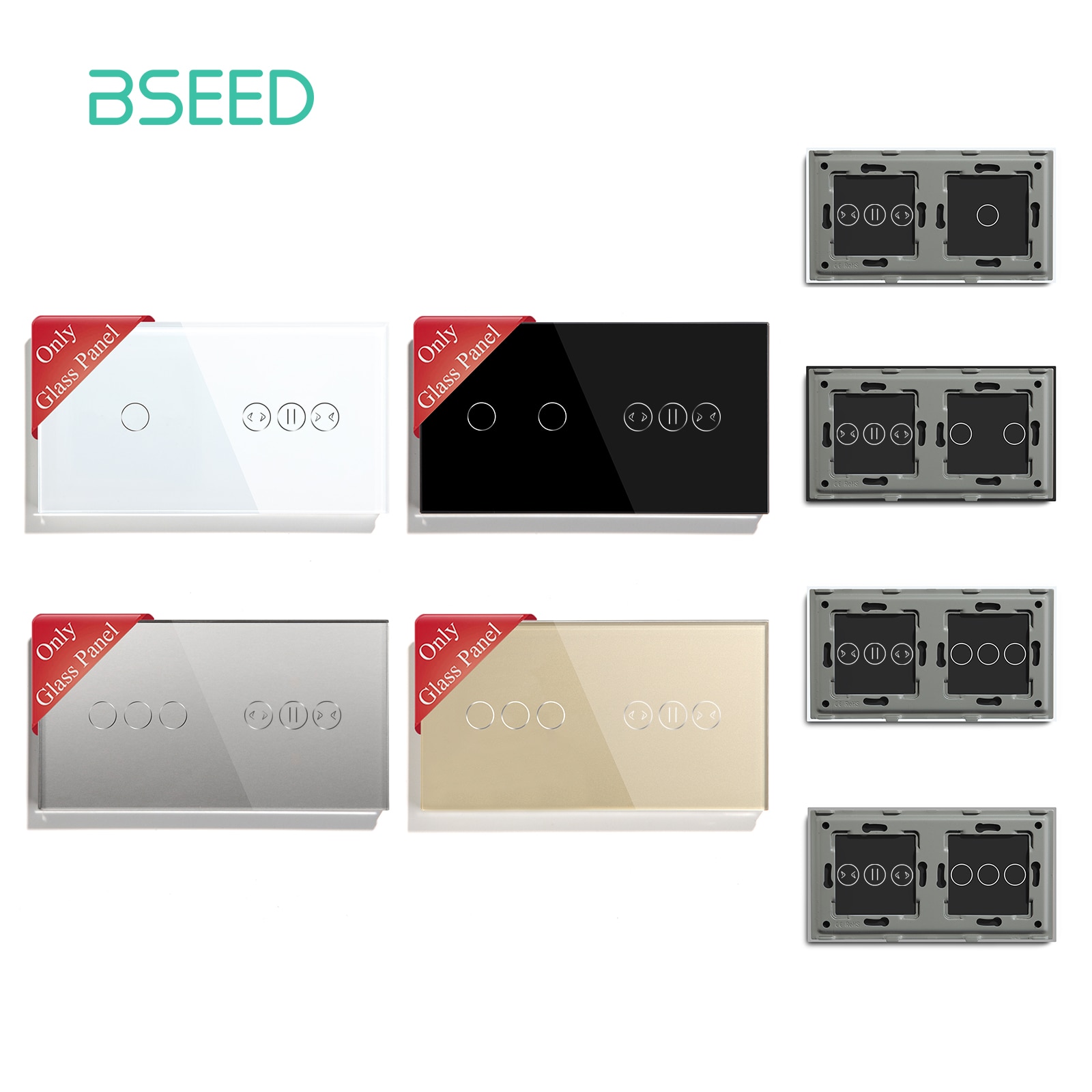 

Стеклянная панель BSEED для сенсорного выключателя белого цвета