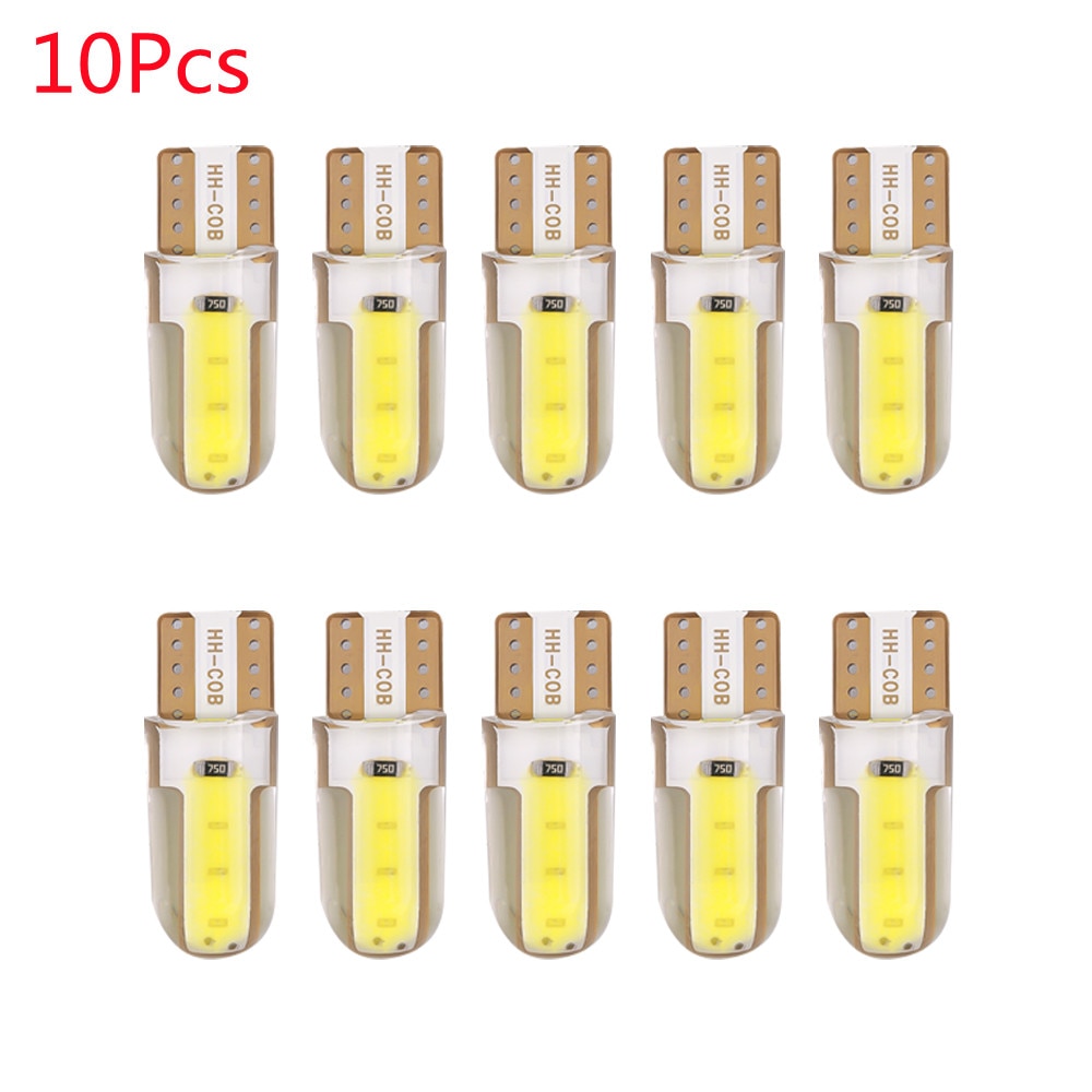 

1 шт./10 шт., Автомобильные светодиодные лампы COB W5W T10 194 8SMD