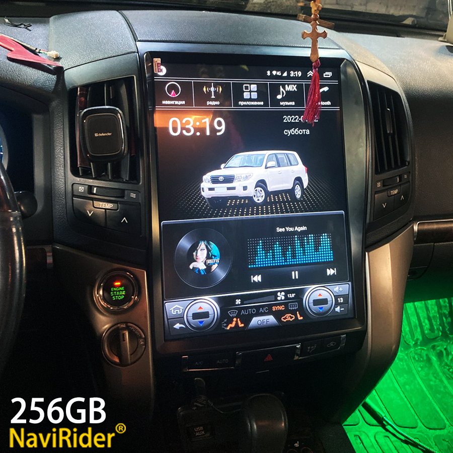 

Для Toyota Land Cruiser 200 LC200 2008-2015 Android 13 15 дюймов Автомобильный видеоплеер Тесла радио IPS Экран навигатор мультимедиа