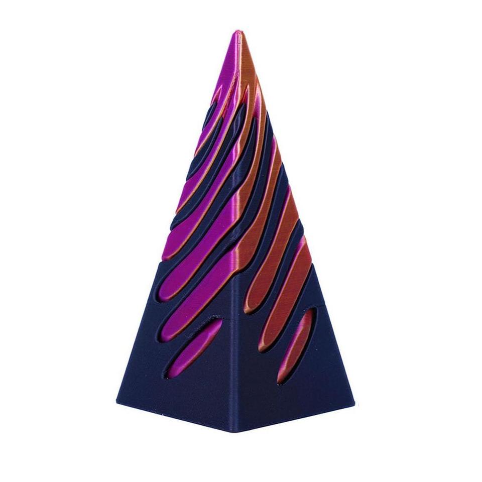 

3D-печать, декомпрессионная вращающаяся игрушка через пирамида, игрушка, спиральный конус, спиральный винт, прозрачная скульптура, декор, игрушка