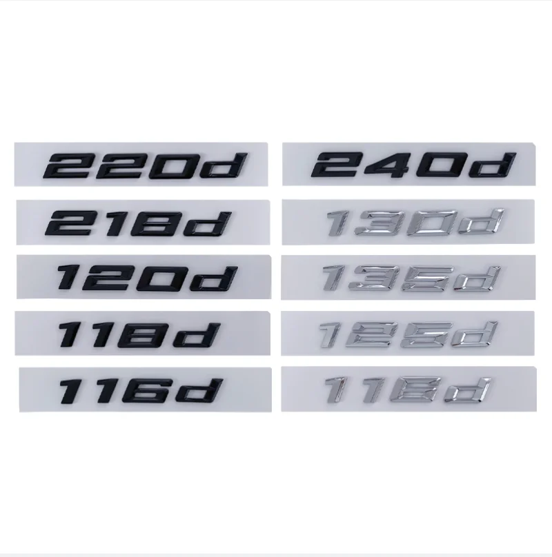 

3d ABS хромированные черные Автомобильные буквы наклейка для BMW 116d 118d 120d 125d 130d 135d 218d 220d 240d логотип эмблема наклейка аксессуары