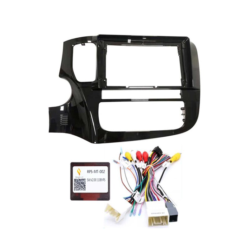 

QSZN 9-дюймовая Автомобильная рамка Fascia Для Mitsubishi Outlander 3 2012-2018 адаптер Canbus Box Decoder кабельная стандартная головная панель комплект