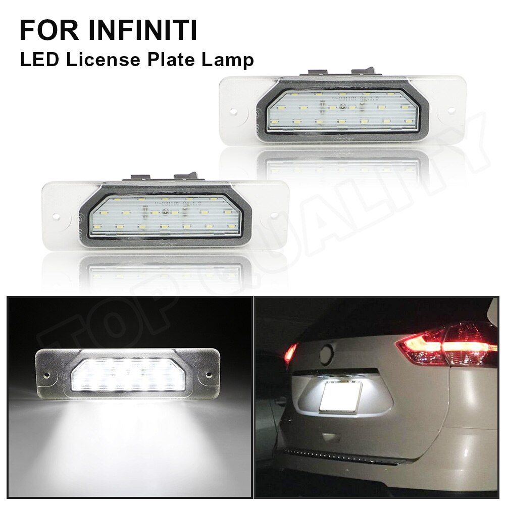 

Для Infiniti FX35 FX45 2003-2008 Q45/I30/I35/M37/M56 Q70 для Nissan Fuga Cefiro 2X светодиодная лампа освещения номерного знака