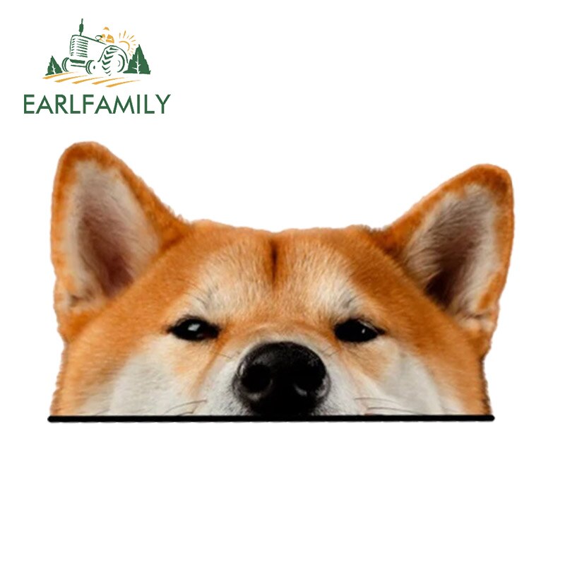 

EARLFAMILY 13 см X 7,9 см Naive Shiba Inu Peeker автомобильные наклейки Смешные животные Солнцезащитная наклейка RV VAN ATV гоночные аксессуары мультяшный