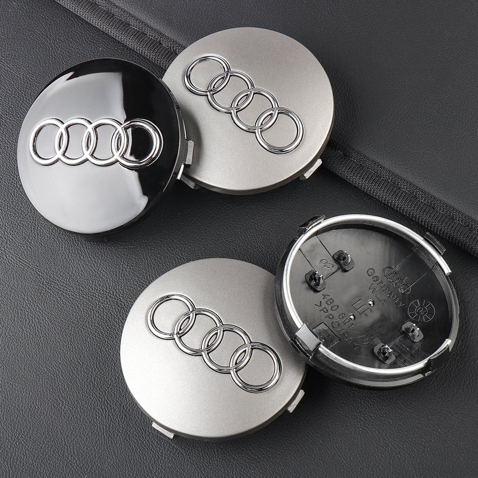 

4 шт. 59 мм колпаки для ступиц Audi, колпаки для центральных колес автомобиля для Audi A1 A2 A3 A4 A5 S C5 A3 A4 S5 S7 RS3 RS4 S3 S6 Q3 Q5 Q7 аксессуары