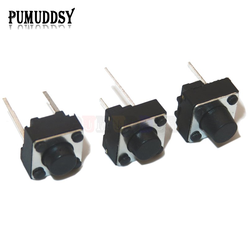 

100 шт. Тактильный кнопочный переключатель PUMUDDSY 6x6x4.3/5/6/7 мм