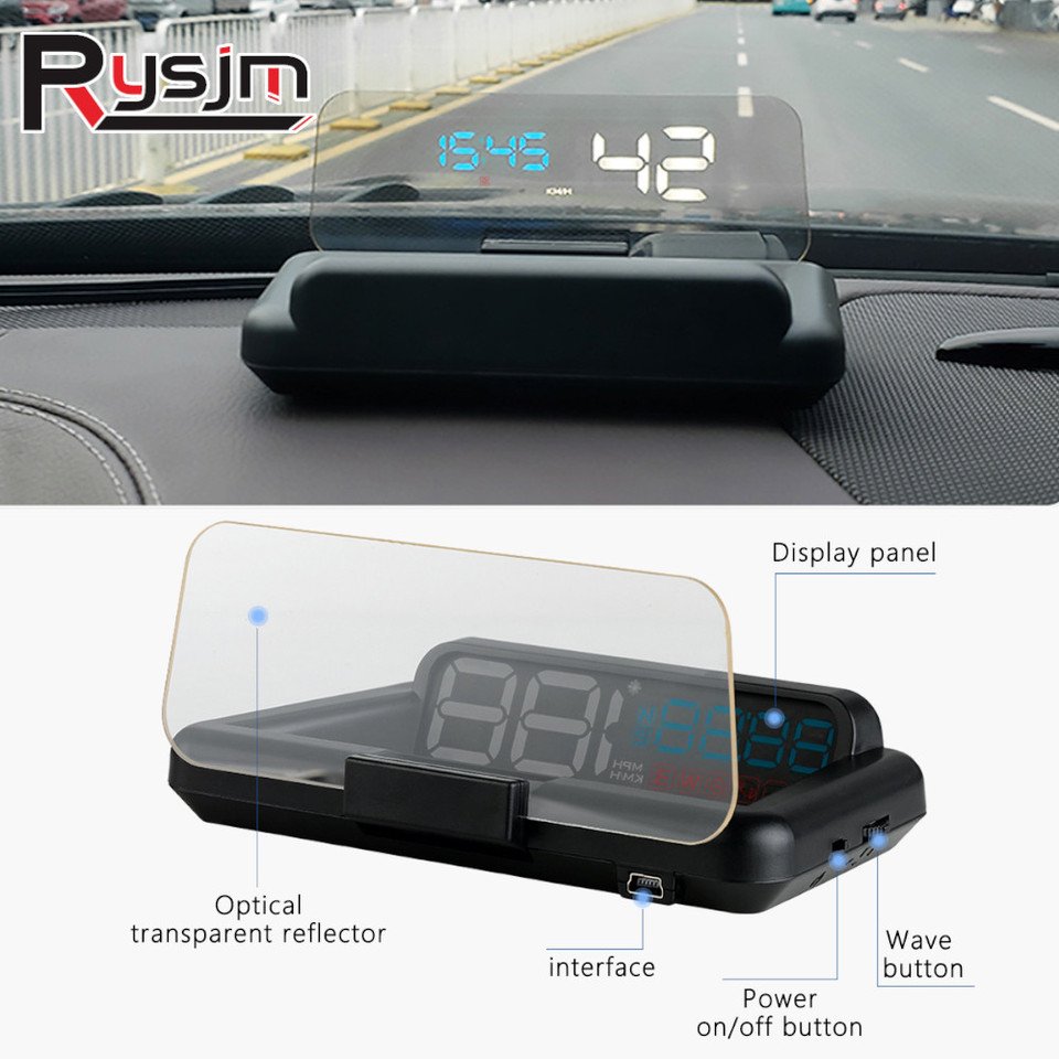 

Универсальный T900 автомобильный HUD автомобильный проекционный дисплей GPS спидометр проектор превышения скорости об/мин напряжение охранная сигнализация для всех автомобилей на заказ