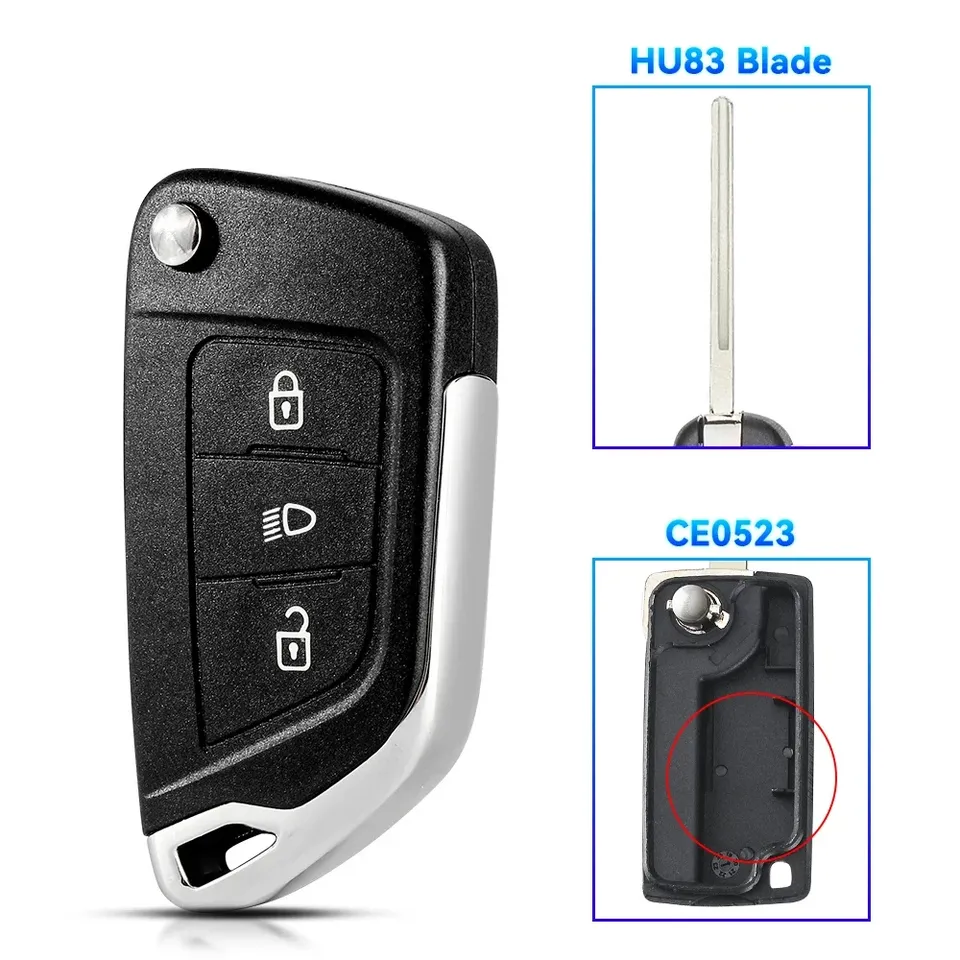 

KEYYOU для Peugeot 306 407 Partner для Citroen C2 C4 C5 C6 C8 Berlingo; Picasso CE0523 CE0536 Filp чехол для автомобильного ключа