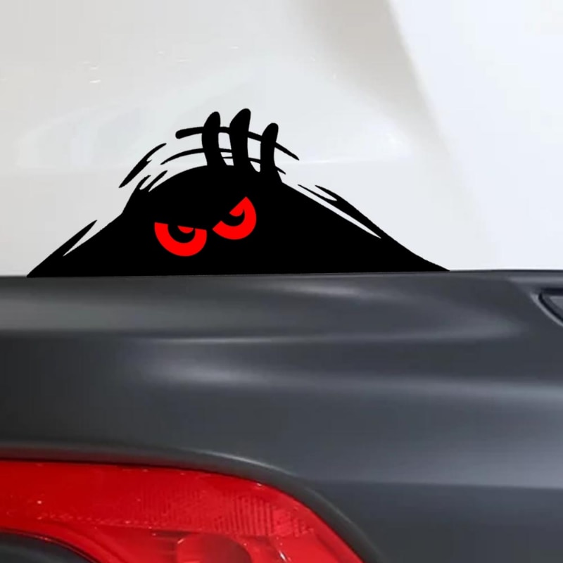 

Забавная наклейка на автомобиль, красные глаза, Monster Peeper, Стайлинг, авто мотоцикл, окно, дверь, кузов, боковой бампер, мультяшный декор, наклейка, аксессуары