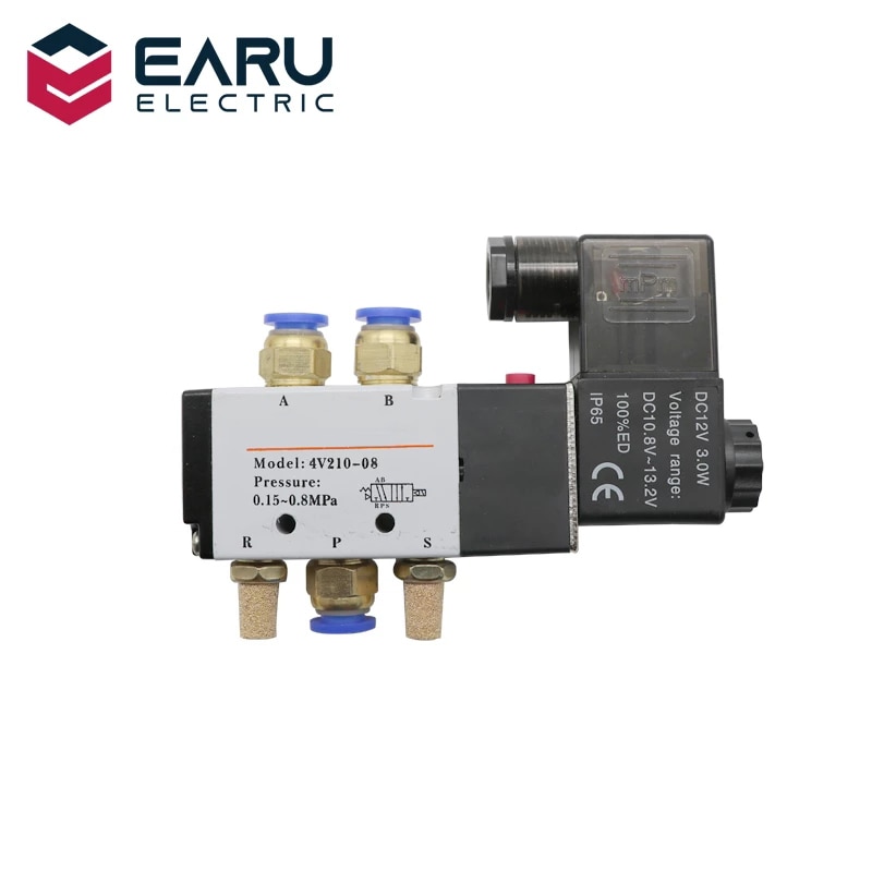 

Электромагнитный клапан EARUELECTRIC 5-ходовой 2-позиционный 12В 24В 220В