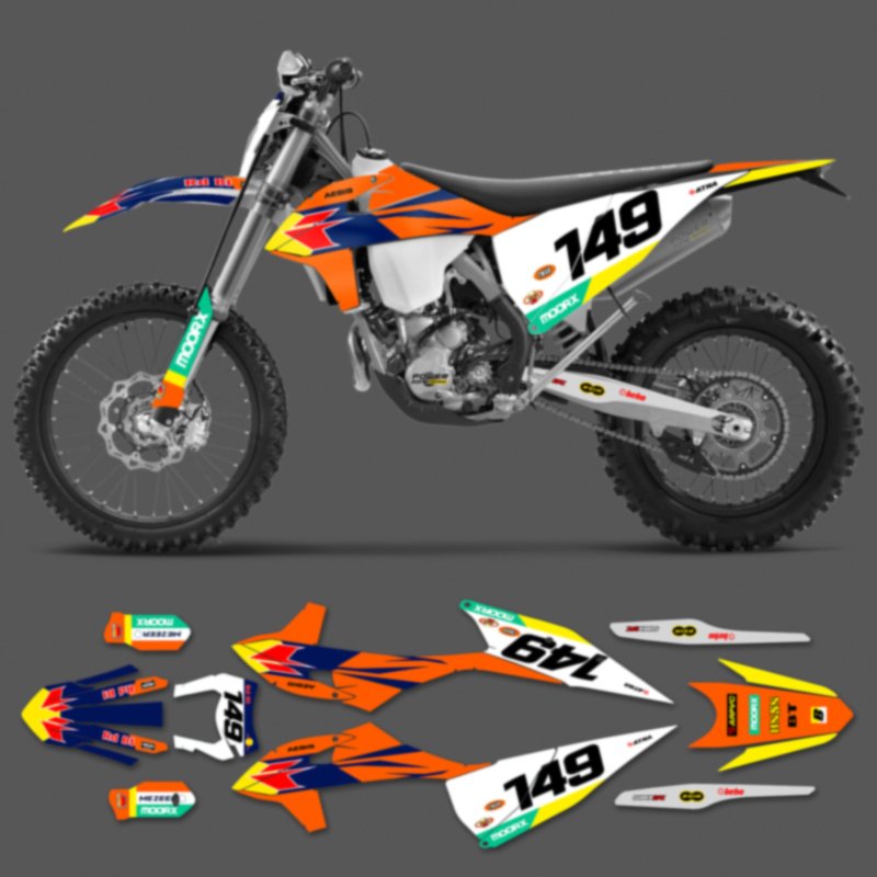 

PowerZone пользовательские графические фоны для команды, набор наклеек для KTM SX SXF MX 2019-2022 EXC XCW Enduro 20-23 125-500cc 158