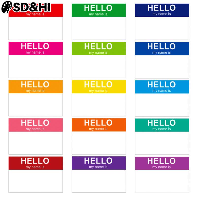 Стикеры для имен "Hello My Name Is", 45 шт