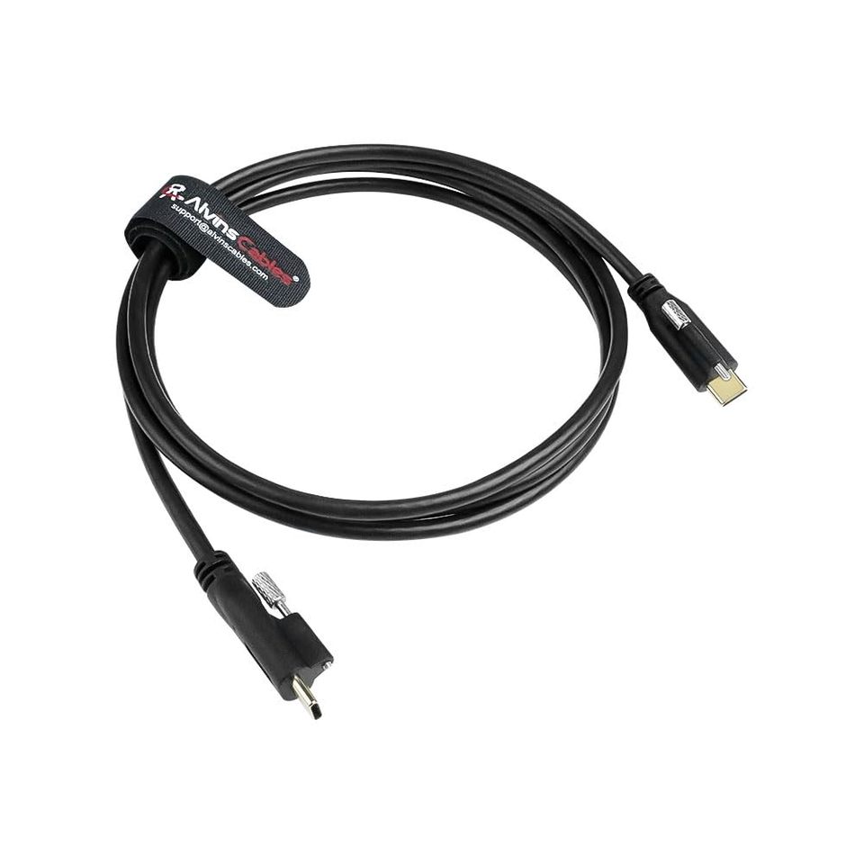 

Кабели Alvin с блокировкой USB-C — кабель питания USB-C для монитора Blackmagic Pyxis, URSA Cine EVF, Type-C 3,1, передача данных 10 Гбит/с C