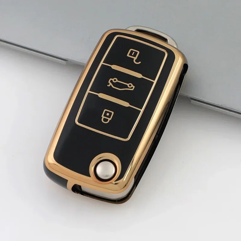 

Чехол для автомобильного ключа из ТПУ для VW Bora Polo Tiguan Jetta Passat B5 B6 B7 Golf Beetle for Skoda Octavia