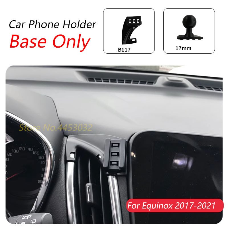 

Автомобильный держатель для телефона Chevrolet Equinox 2017-2021, специальный фиксированный кронштейн, основание 17 мм, не блокирующий воздуховыпускное отверстие, аксессуары для интерьера