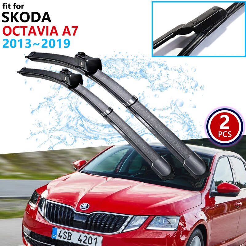 

Для Skoda Octavia A7 3 MK3 5E 2013 ~ 2019 2014 2015 2016 2017 автомобильные щетки стеклоочистителя передние стеклоочистители автомобильные аксессуары