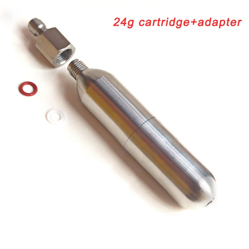 

Многоразовый CO2 картридж 24г/33г из нержавеющей стали
