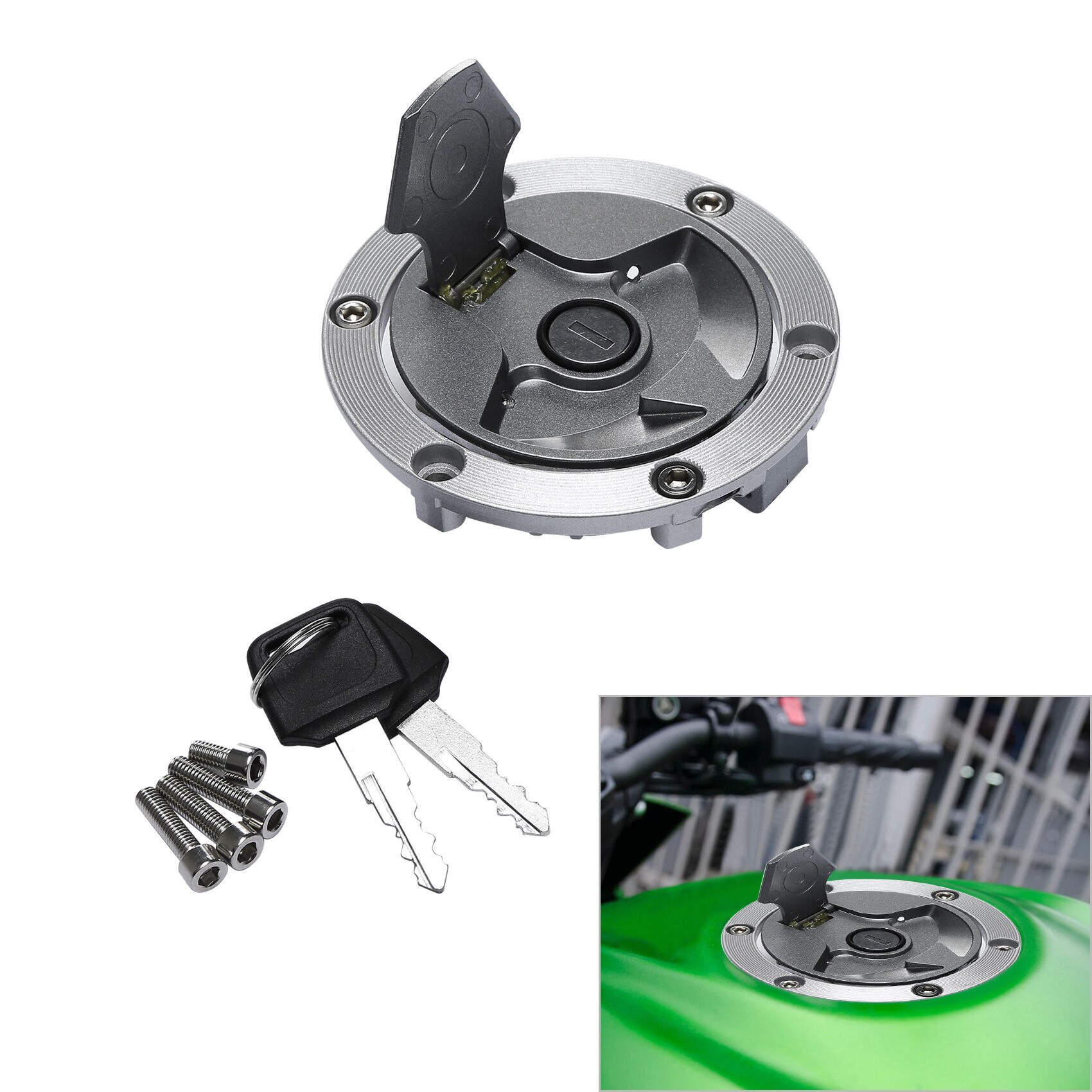 

Крышка топливного бака крышка блокировки ключа для Kawasaki Ninja 300 EX300 2013-2017 Ninja 250R 2008-2014 мотоцикла
