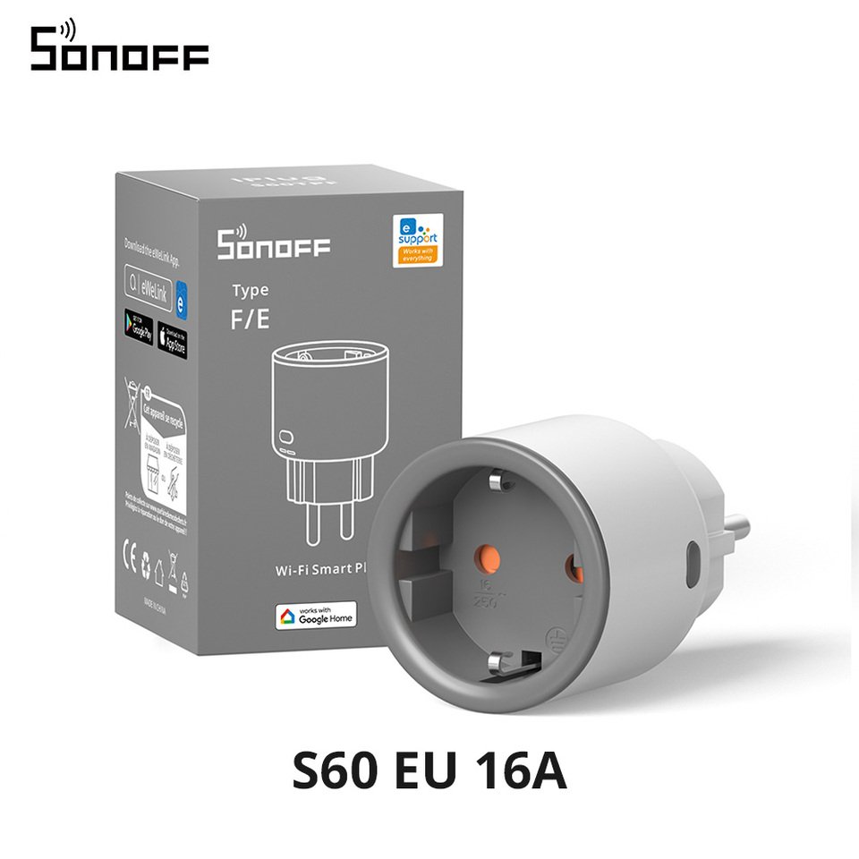 

SONOFF S60 EU/UK Wi-Fi умная розетка