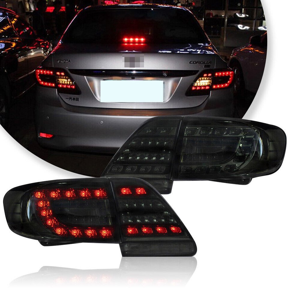 

KUNFINE пара автомобильных задних фонарей в сборе для TOYOTA COROLLA 2011 2012 2013 светильник, тормозные фонари с поворотным сигналом