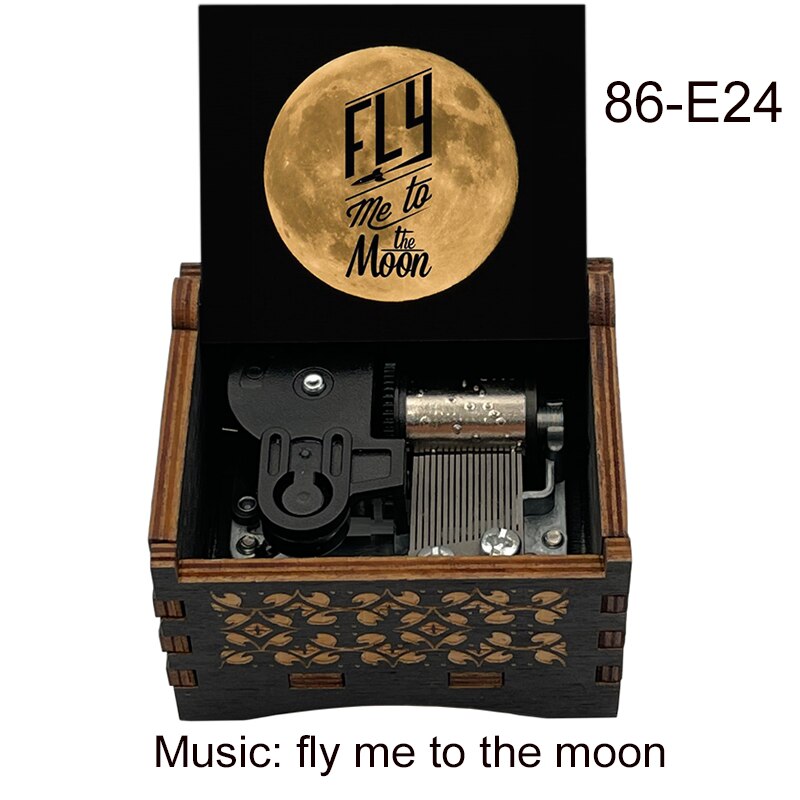 

Деревянная музыкальная шкатулка FLY Me To The Moon