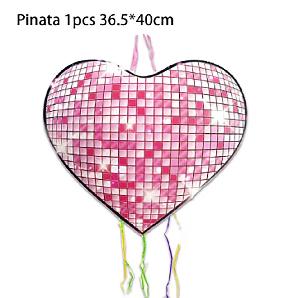 

Розовая бумажная пиñata сердце Disney
