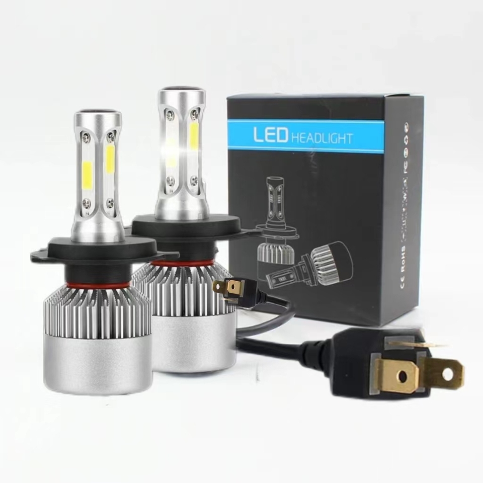 

2 шт. Автомобильные лампы для фар S2 LED H1 H7 H4 9005 9006 Авто 72 Вт 8000LM 6500K Без ошибок Лампа ближнего света 9-36 В Для освещения
