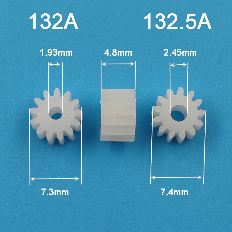 

Пластиковые шестерни POM 132A/132.5A 13 зубов 2 мм 10 шт