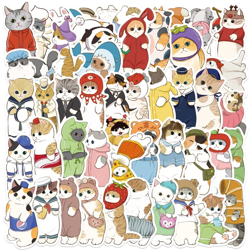 

Kawaii Big Eye Cat ПВХ наклейки