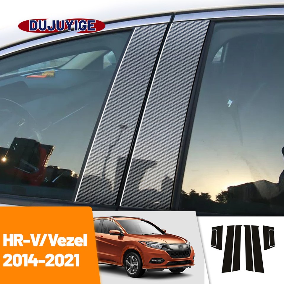 

Honda HR-V HRV Vezel 2014-2021 Углеродное Волокно, Наклейка На Крышку Колонки, Двери, Окна, Хромированный Автомобильный Аксес...