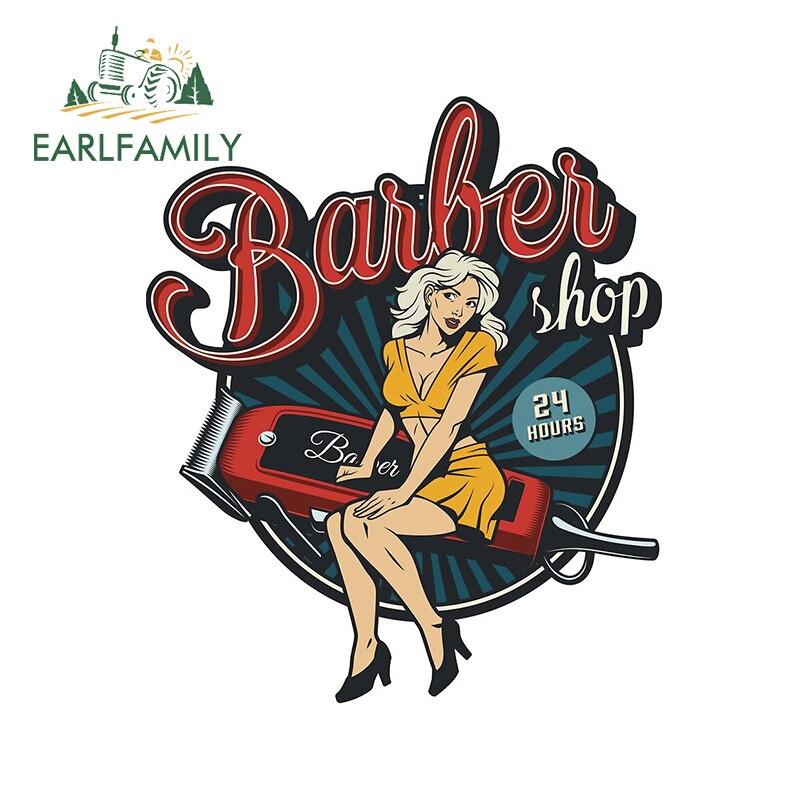 

EARLFAMILY 13 см для парикмахерской Авто наклейки DIY окклюзия царапины модные наклейки 3D украшения наклейки для автомобилей подходит для фургона RV