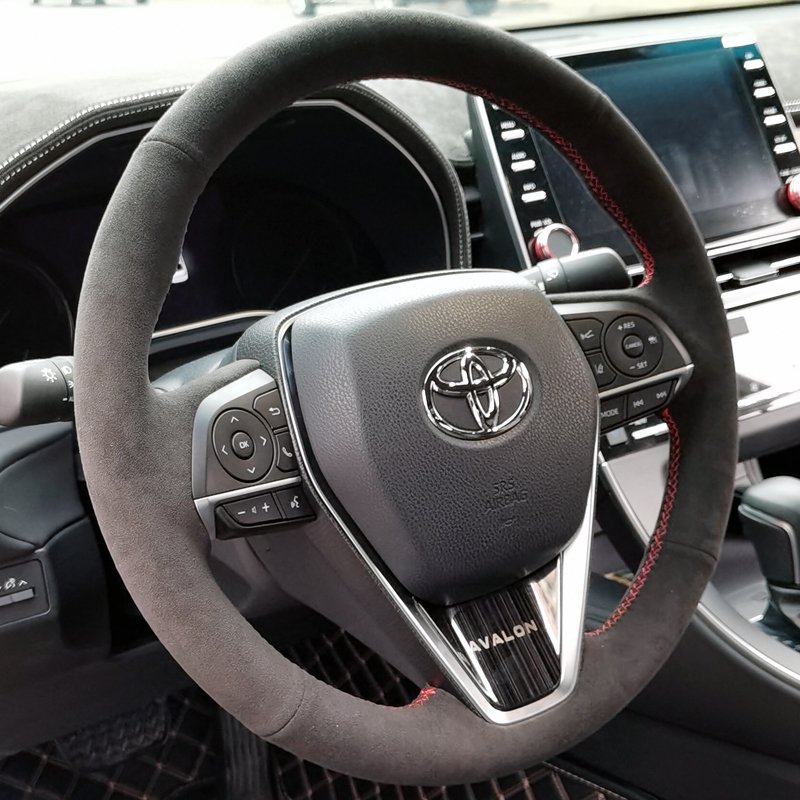 

Прошитая вручную Черная кожа Nappa замша Нескользящая фотокожа для Toyota Camry 2019-2021 автомобильные аксессуары для интерьера