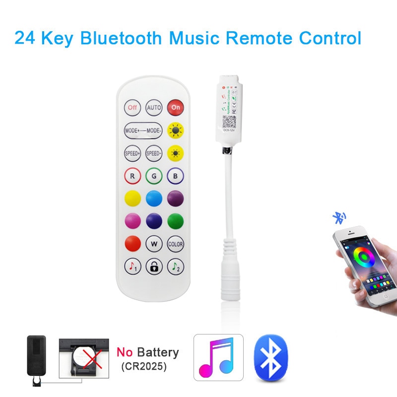 

RGB-контроллер GBKOF Bluetooth 24 клавиш DC12V